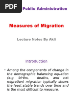 Measures of Migration