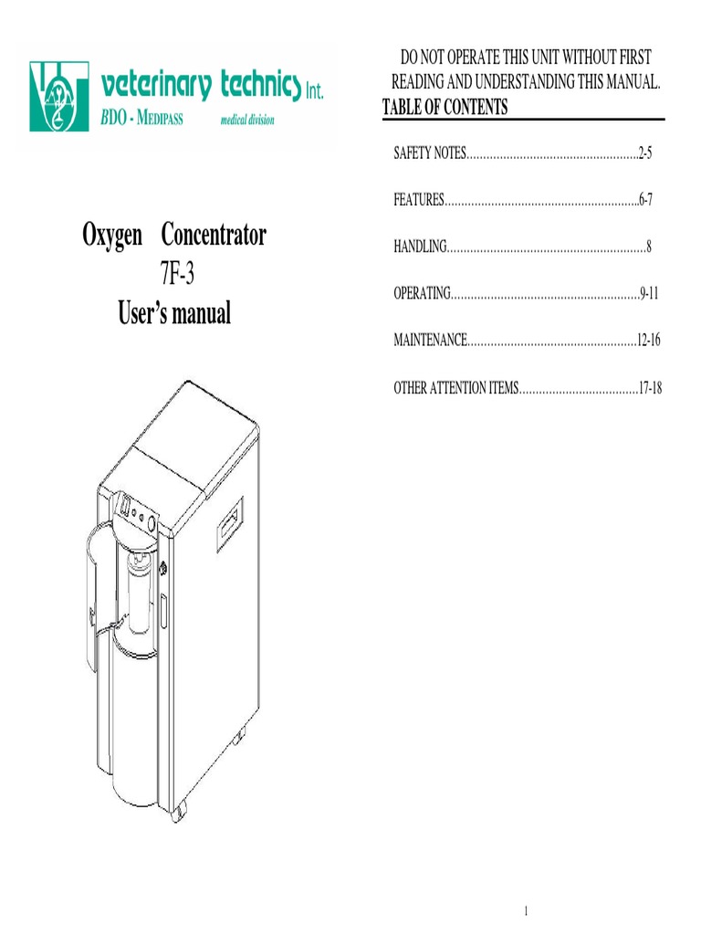 7F-3 Users Manual | PDF | Oxygen | Vacuum Tube