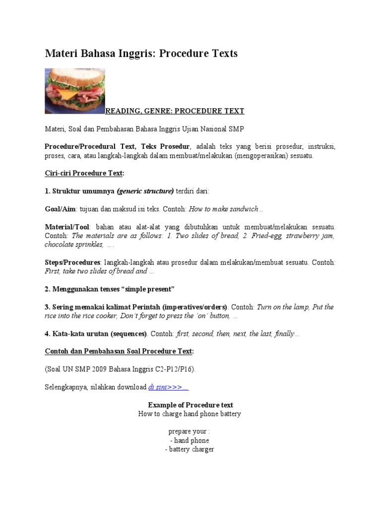Procedure Text Example