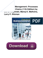 Operations Management Processes and Supp