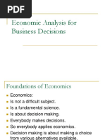 Economic Analysis For Business Decisions