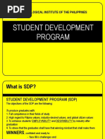 Student Development Program: Technological Institute of The Philippines