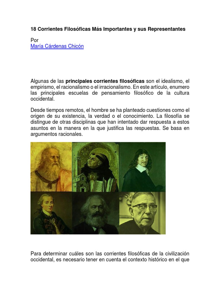 María Cárdenas Chicón 18 Corrientes Filosóficas Más
