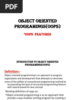 Object Oriented Programings (Oops)