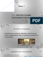 1.1.1  Relación hombre-conocimiento-realidad