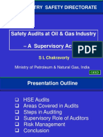 Safety Audits at Oil & Gas Industry - A Supervisory Activity