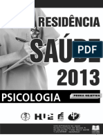 Prova Objetiva de Psicologia da Residência Saúde 2013