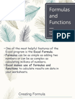 Formulas and Functions: Computer Report by JC Timkang