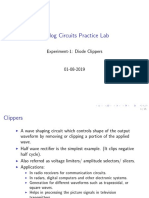 Analog Circuits Practice Lab: Experiment-1: Diode Clippers