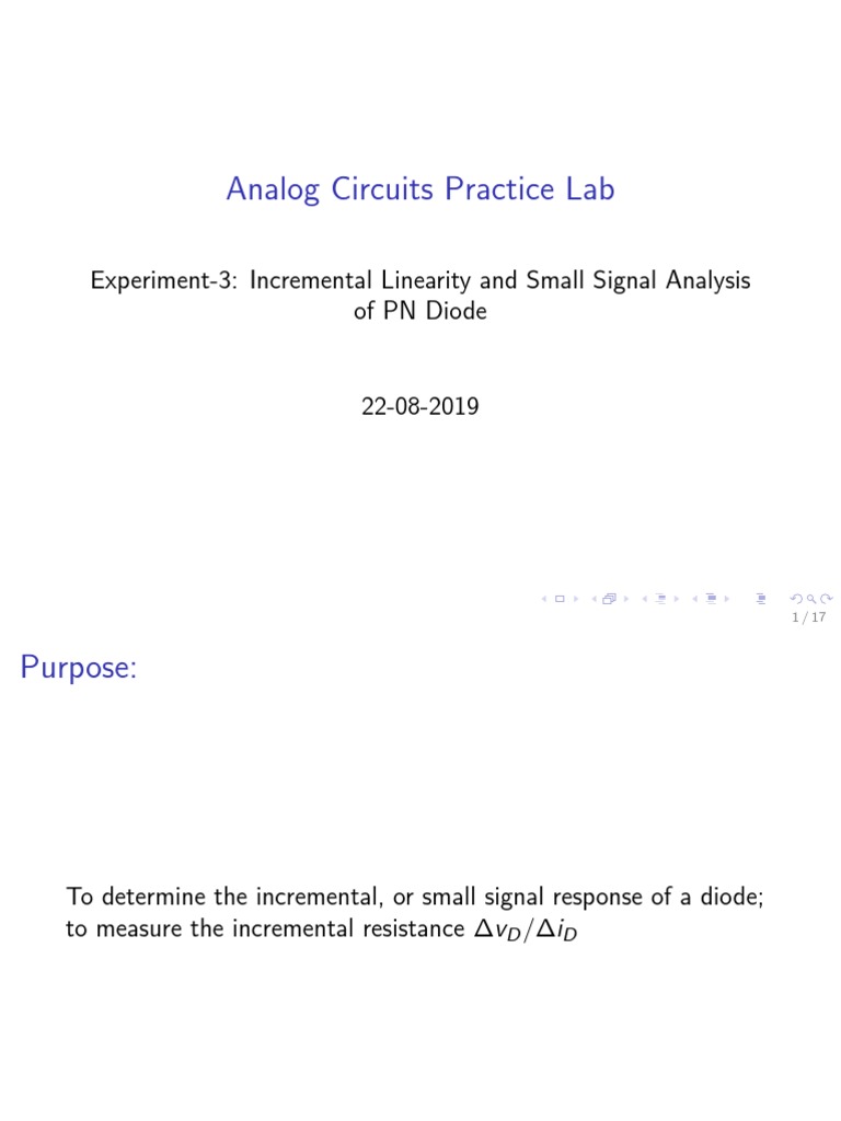 EX.3 Small Signal Analysis of Diode PDF | PDF | Electrical Network | Diode