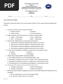 Third Quarter Exam in Grade - 9