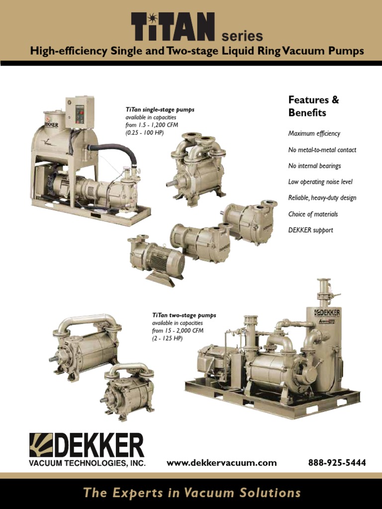 Bomba Dekker PDF Vacuum Pump