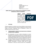 Contestación Demanda Alimentos