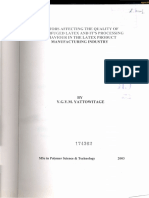 Factors Affecting The Quality of Centrlfuged Latex and It's Processing Behaviour in The Latex Product Manufacturing Industry