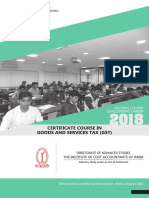 Certificate Course in Goods and Services Tax (GST)