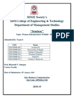SDME Society's SDM College of Engineering & Technology Department of Management Studies "Seminar"