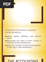 Chapter 7 The Accounting Equation