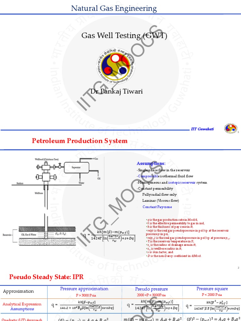 W3L3 Gas Well Testing PDF Petroleum Reservoir Fluid Dynamics