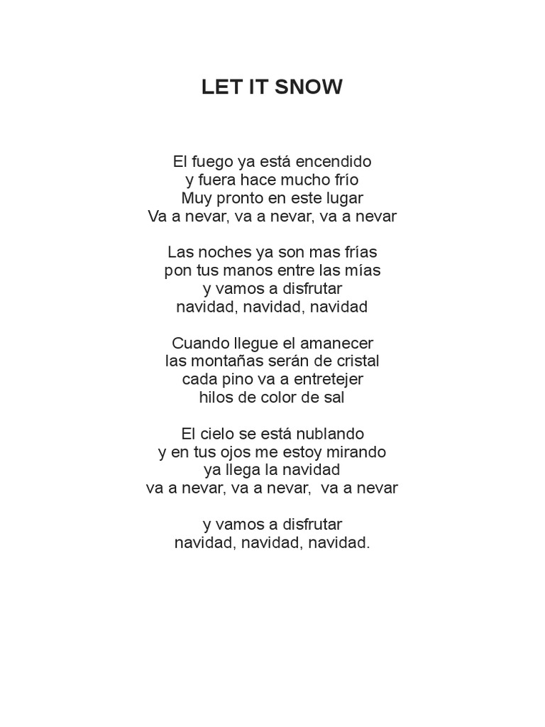 Letra let it snow (Español).pdf