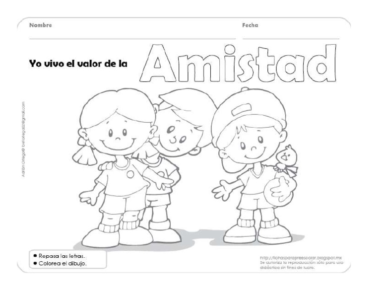 Amistad para Colorear | PDF