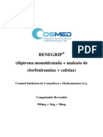 Benegrip (Dipirona Monoidratada + Maleato de Clorfeniramina + Cafeína)
