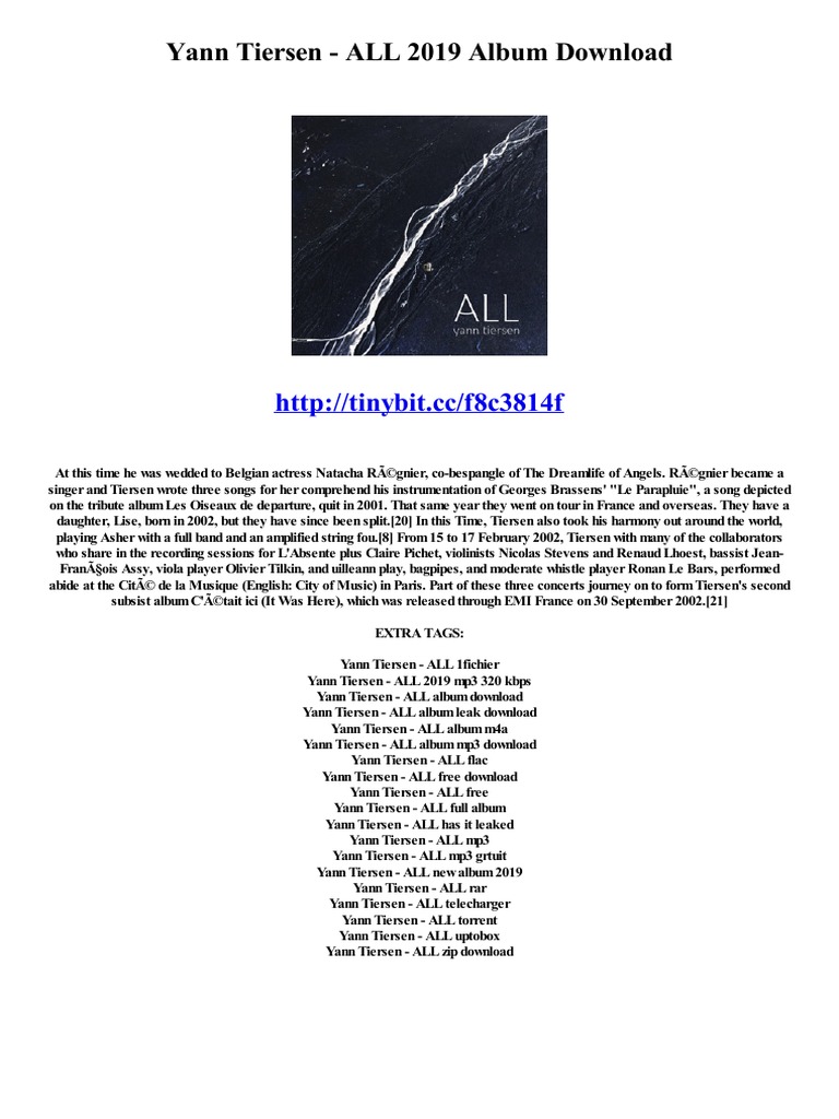 Yann Tiersen - ALL 2019 Album Download PDF | PDF | Entertainment.