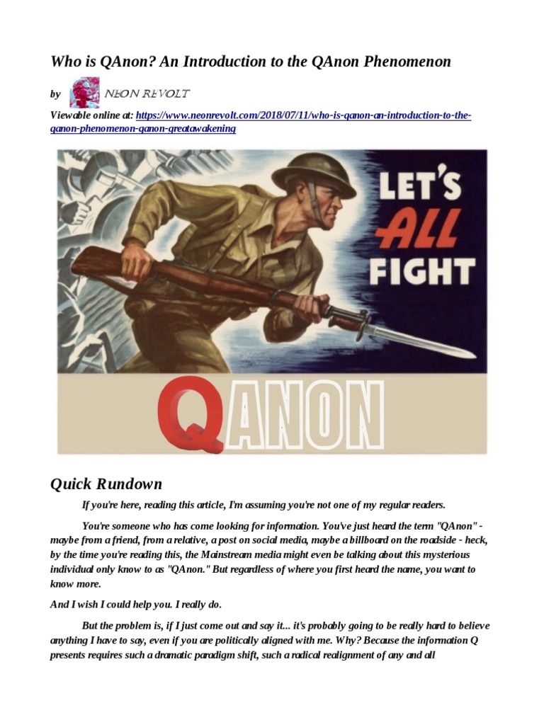 Understanding the QAnon Phenomenon | PDF | Internet