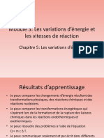 Module 3: Les Variations D'énergie Et Les Vitesses de Réaction