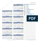 Calendario 2019 Una Pagina PDF