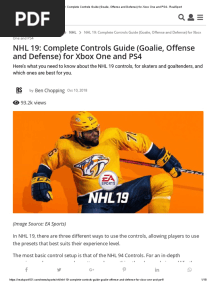 NHL 19 - Complete Controls Guide (Goalie, Offense and Defense) For Xbox One and PS4 - RealSport