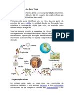 As Características Dos Seres Vivos 