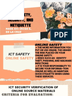 Ict Safety, Security, and Netiquette PDF