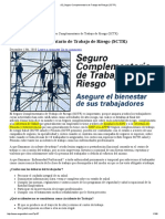 » EL Seguro Complementario de Trabajo de Riesgo (SCTR)