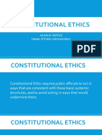 Constitutional Ethics Ppt