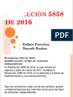 Resolución 5858 de 2016 ESTHER