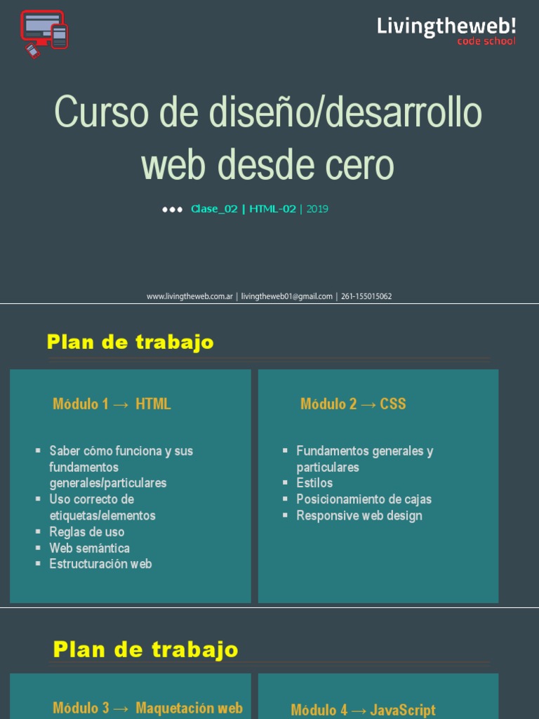 Clase 02 HTML 02 | PDF | HTML | Hojas de estilo en cascada