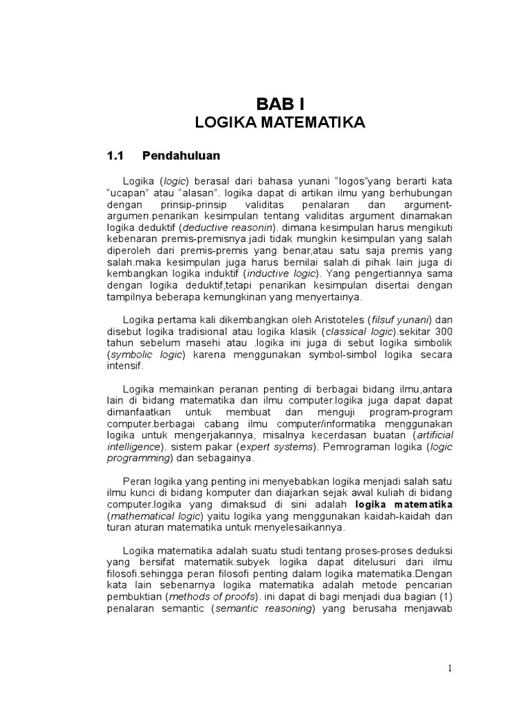 Materi Logika Matematika Doc