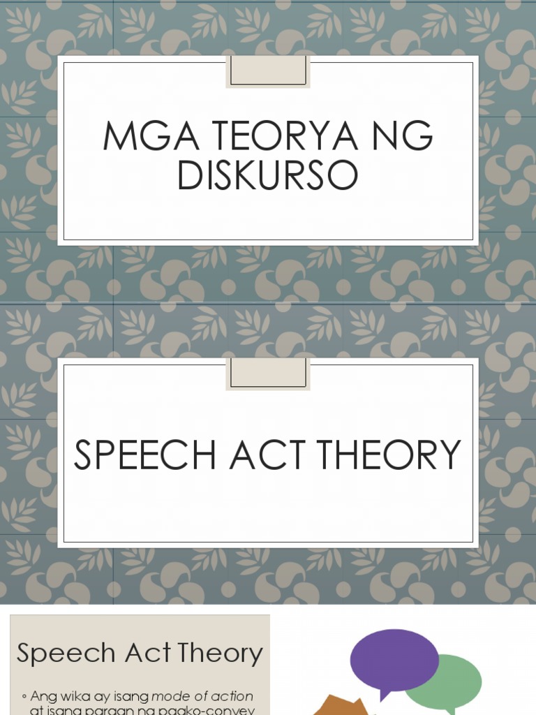 Teorya NG Diskurso | PDF