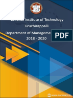 NITT MBA Placement Brochure 2020