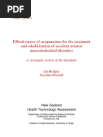 Effectiveness of acupuncture for the treatment and rehabilitation of accident related musculoskeletal disorder