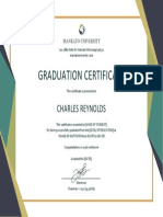 Graduation Certificate: Charles Reynolds