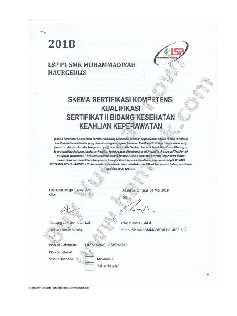 Skema Sertifikasi Keperawatan