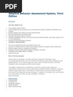 Adaptive Behavior Assessment System (2nd Edition) | PDF | Diagnostic ...