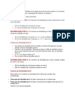 Los Criterios de Divisibilidad Son Reglas Que Sirven Para Saber Si Un Número Es Divisible Por Otro Sin Necesidad de Realizar La División