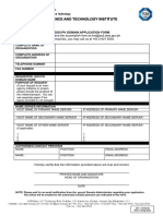 Form New DOST Application PDF