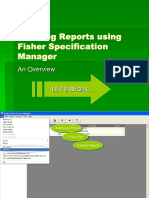 Creating Reports Using Fisher Specification Manager: An Overview