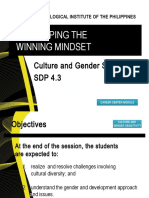 Developing The Winning Mindset: Culture and Gender Sensitivity SDP 4.3