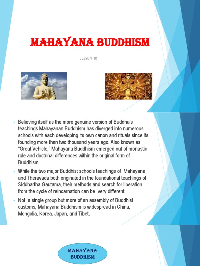 MAHAYANABUDDHISM1.pptx Buddhist Texts Gautama Buddha