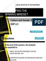 Developing The Winning Mindset: Culture and Gender Sensitivity SDP 4.3