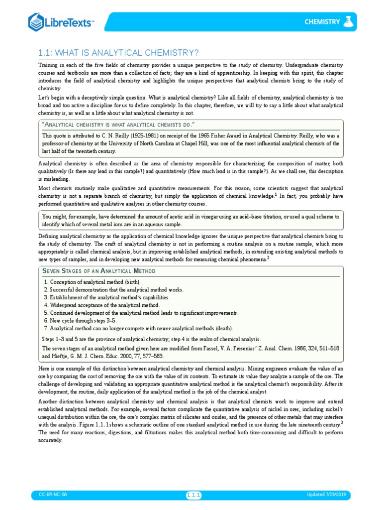 1.1 What Is Analytical Chemistry | PDF | Analytical Chemistry ...